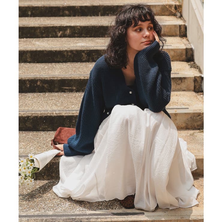 ポケット付きパールボタンニットカーディガン | titivate | 詳細画像19 