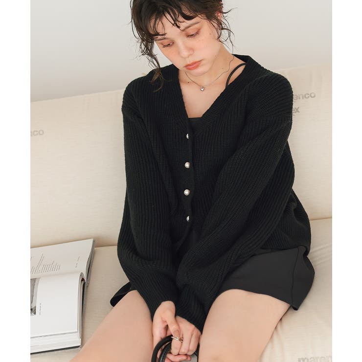 ポケット付きパールボタンニットカーディガン | titivate | 詳細画像31 