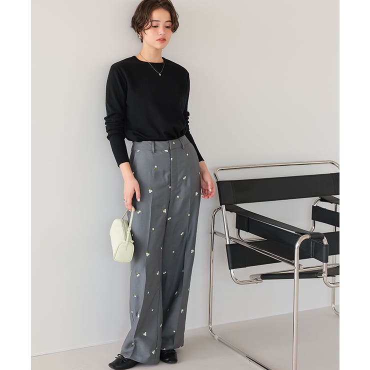 なめらか手触りカシミヤタッチクルーネックニット | titivate | 詳細画像35 