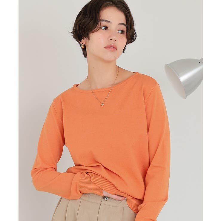 なめらか手触りカシミヤタッチボートネックニット | titivate | 詳細画像28 