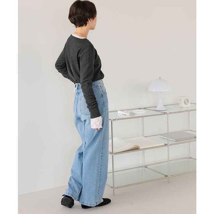 なめらか手触りカシミヤタッチボートネックニット | titivate | 詳細画像13 