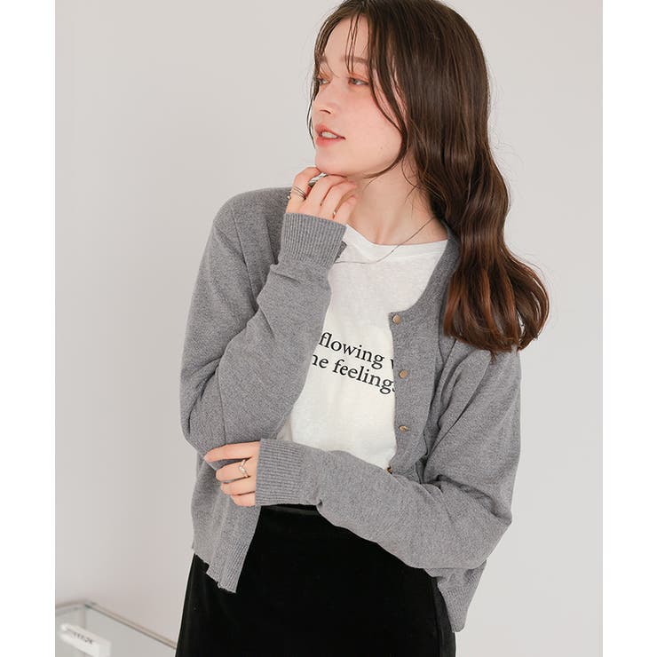 なめらか手触りカシミヤタッチニットカーディガン | titivate | 詳細画像24 