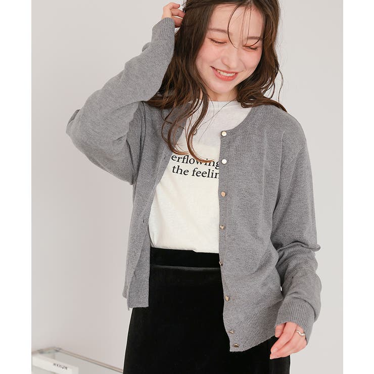 なめらか手触りカシミヤタッチニットカーディガン | titivate | 詳細画像4 