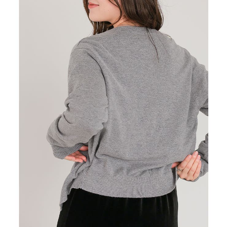 なめらか手触りカシミヤタッチニットカーディガン | titivate | 詳細画像5 