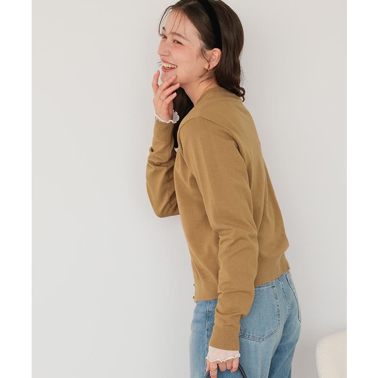 なめらか手触りカシミヤタッチニットカーディガン | titivate | 詳細画像7 