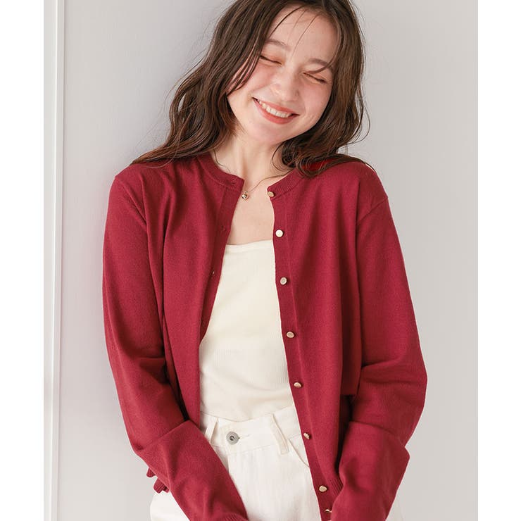 なめらか手触りカシミヤタッチニットカーディガン | titivate | 詳細画像9 