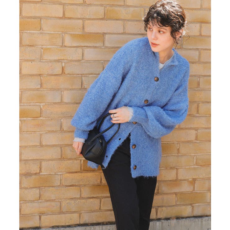 ウール混ブークレボリュームスリーブニットカーディガン | titivate | 詳細画像3 