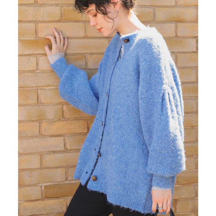 ウール混ブークレボリュームスリーブニットカーディガン | titivate | 詳細画像4 