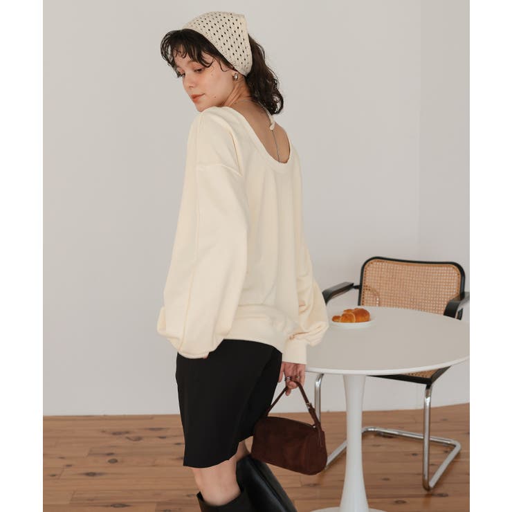 バックオープンゆるっとスウェットプルオーバー | titivate | 詳細画像26 