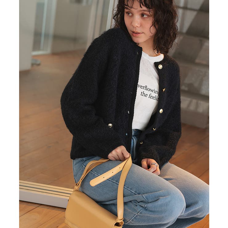 プチループゴールド釦ニットカーディガン | titivate | 詳細画像34 