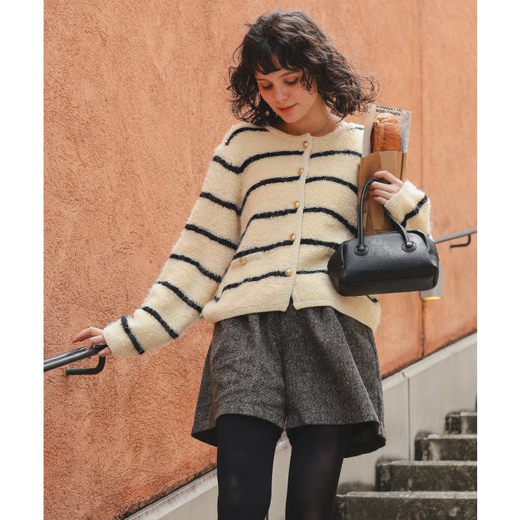 プチループゴールド釦ニットカーディガン | titivate | 詳細画像3 