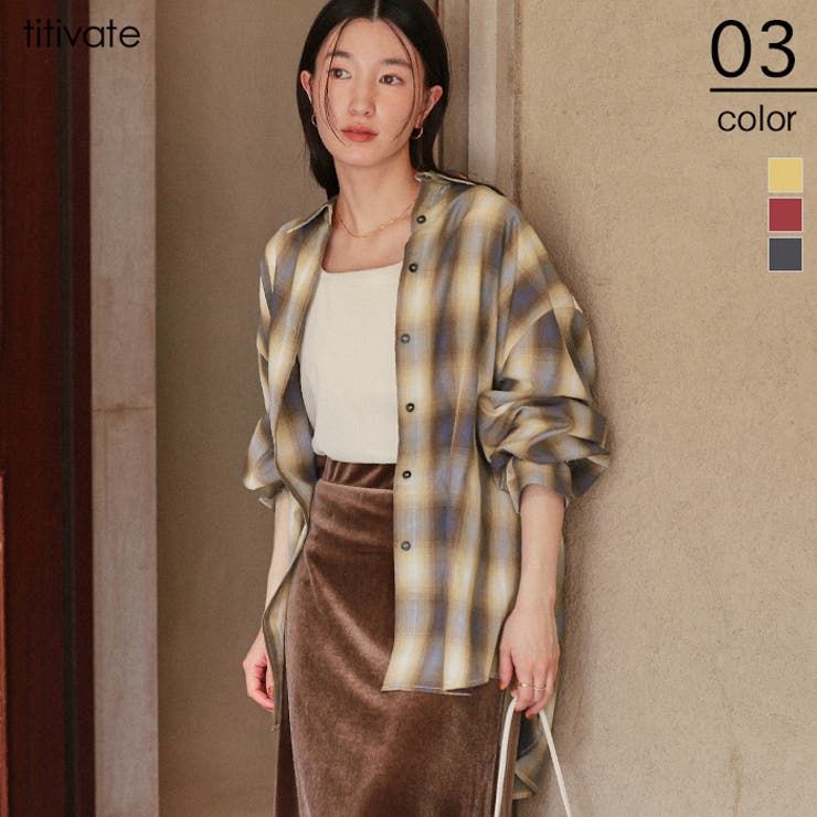 マルチウェイチェックオーバーシャツ[品番：TV000017964