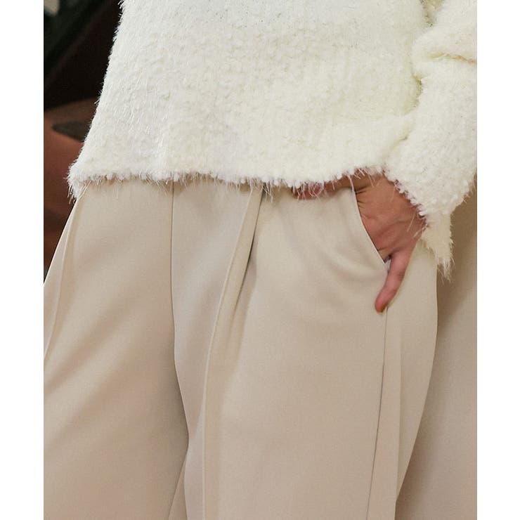 裏起毛センタープレスワイドパンツ | titivate | 詳細画像12 