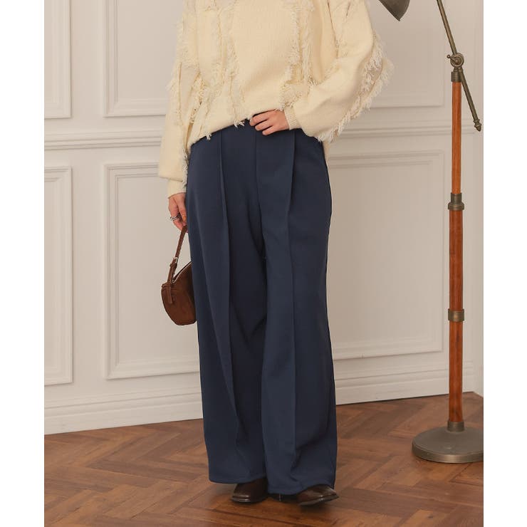 裏起毛センタープレスワイドパンツ | titivate | 詳細画像13 