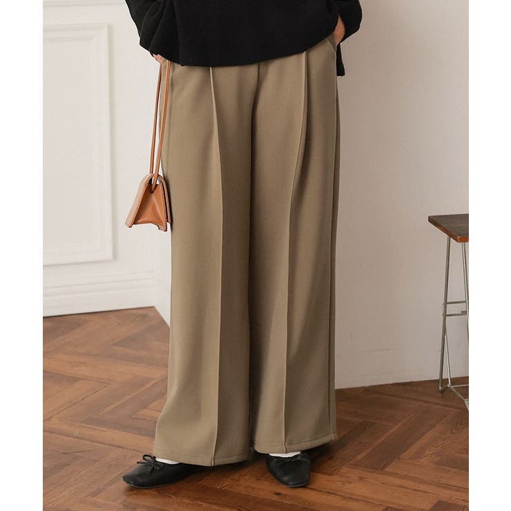 裏起毛センタープレスワイドパンツ | titivate | 詳細画像5 