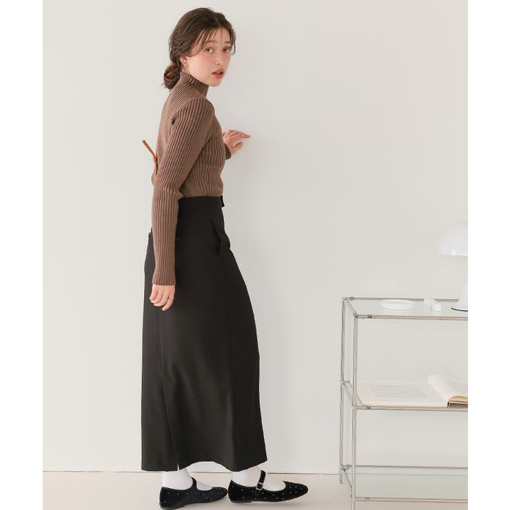 ウォッシャブルボトルネック配色デザインニット | titivate | 詳細画像10