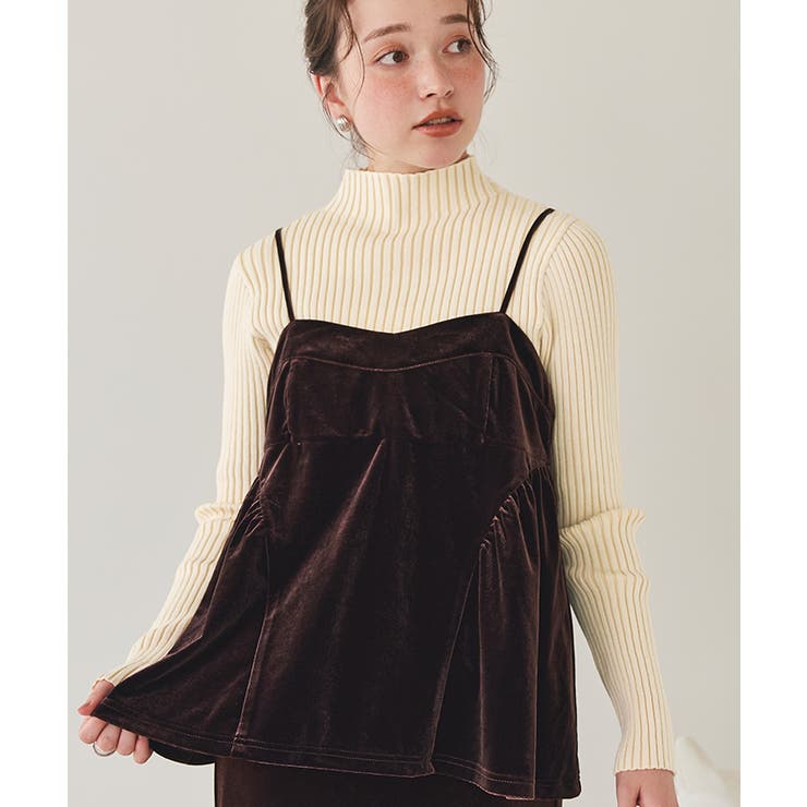 ウォッシャブルボトルネック配色デザインニット | titivate | 詳細画像17