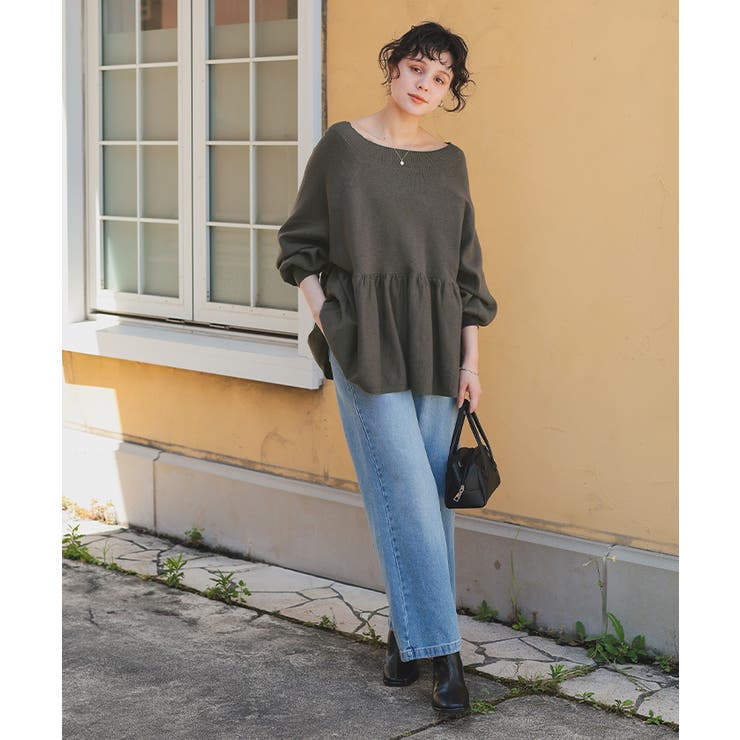 オフショルダーペプラムニットトップス | titivate | 詳細画像13 