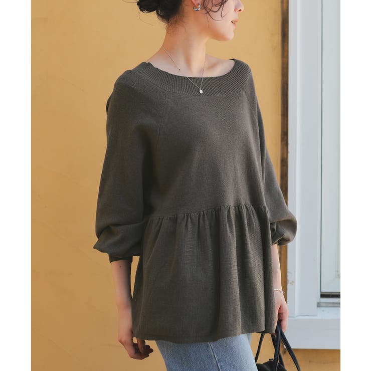 オフショルダーペプラムニットトップス | titivate | 詳細画像14 