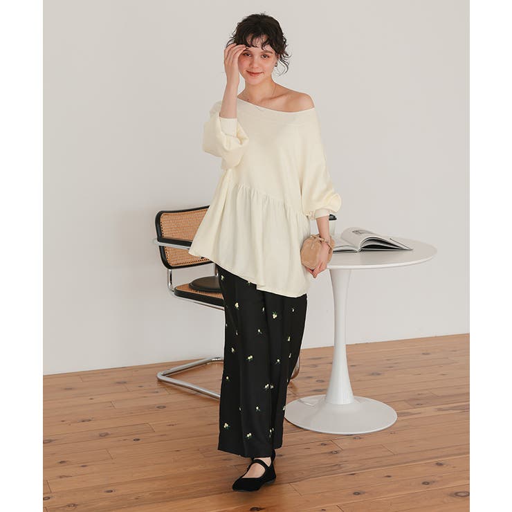 オフショルダーペプラムニットトップス | titivate | 詳細画像17 