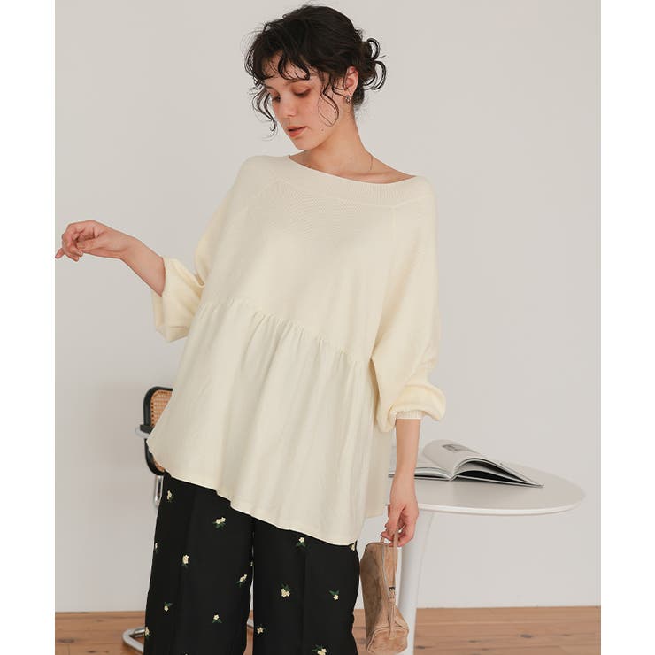 オフショルダーペプラムニットトップス | titivate | 詳細画像19 