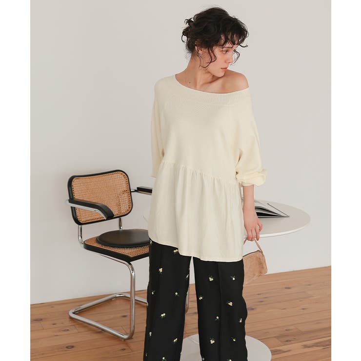 オフショルダーペプラムニットトップス | titivate | 詳細画像21 