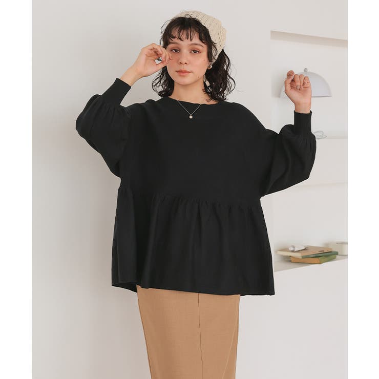 オフショルダーペプラムニットトップス | titivate | 詳細画像22 