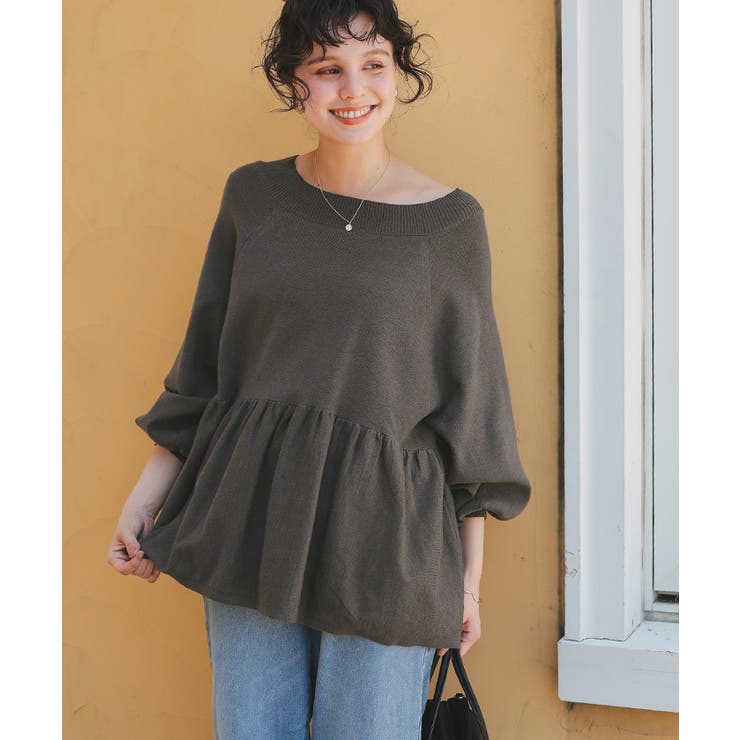 オフショルダーペプラムニットトップス | titivate | 詳細画像4 