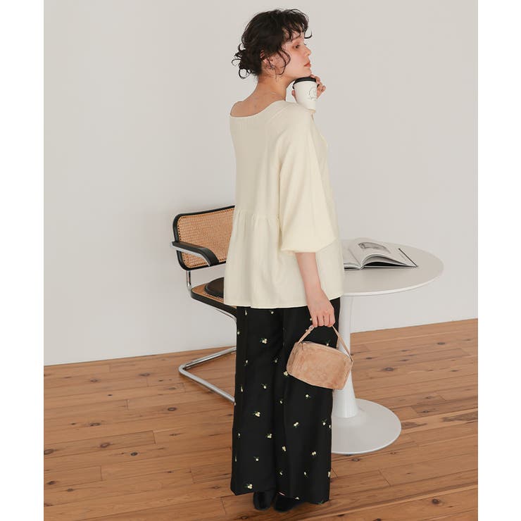 オフショルダーペプラムニットトップス | titivate | 詳細画像6 