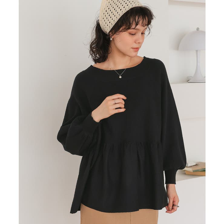 オフショルダーペプラムニットトップス | titivate | 詳細画像8 