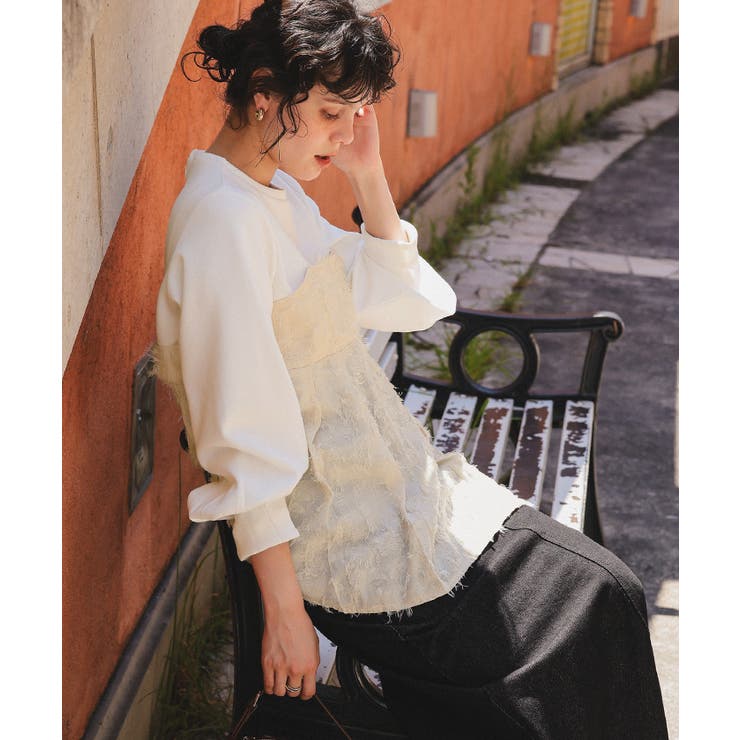 ビスチェライクドッキングペプラムトップス | titivate | 詳細画像10 