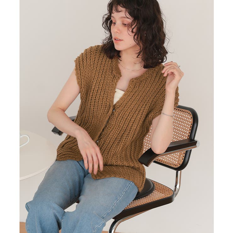 ハンドライクローゲージニットベスト | titivate | 詳細画像8 