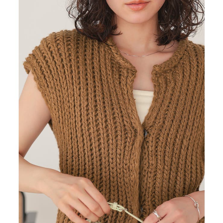 ハンドライクローゲージニットベスト | titivate | 詳細画像9 