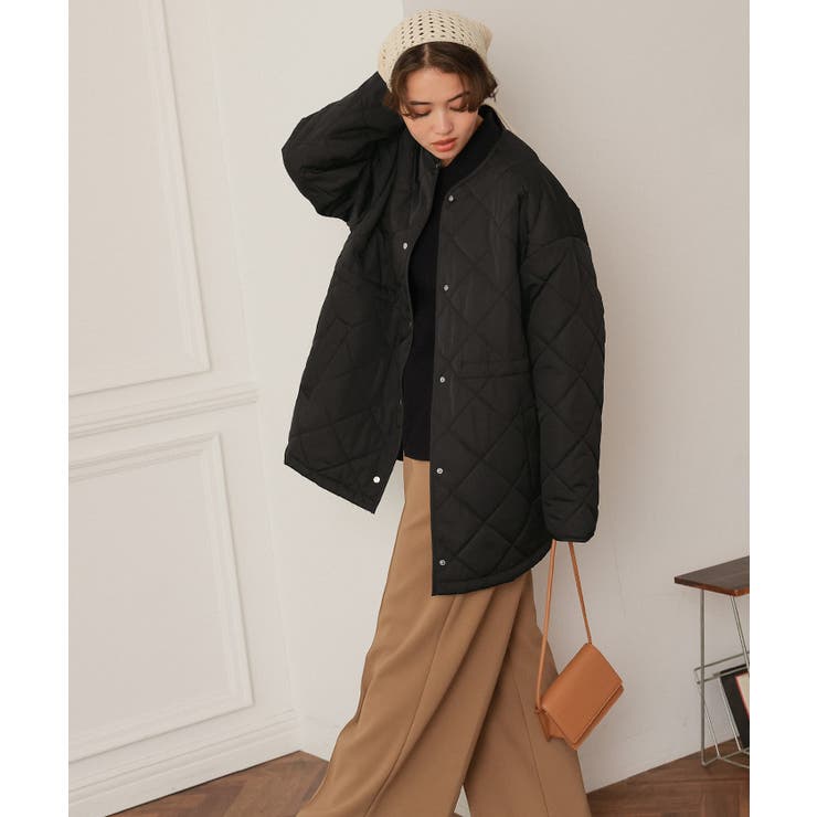 Aventail ブラック キルティングジャケット スタイルブロック STYLEBLOCK ソフトタフタマルチWAY