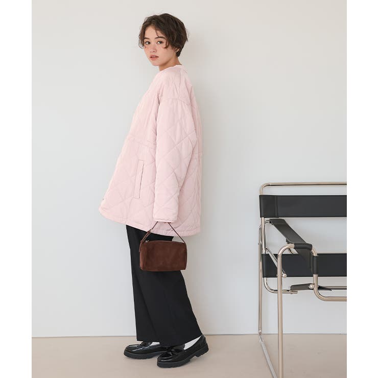 ♡bitnabi キルティングトップス（ピンク）♡ bitnabi.official のキルティングトップスと息子が履いている同じ生地