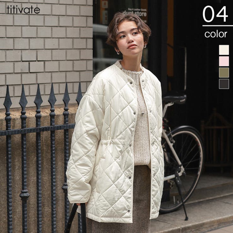 リンドバーグ　ホワイト キルティングジャケット&スカート　上M下S セットアップ リボンキルティングタックスカート – BUNNY APARTMENT