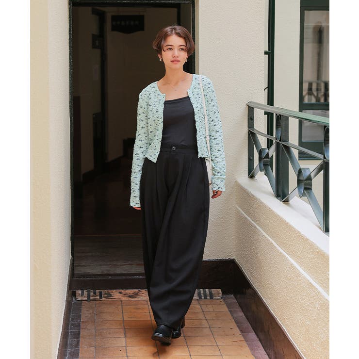 前後2wayフラワージャガードカットソートップス | titivate | 詳細画像24 