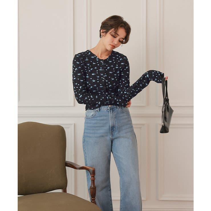 前後2wayフラワージャガードカットソートップス | titivate | 詳細画像33 