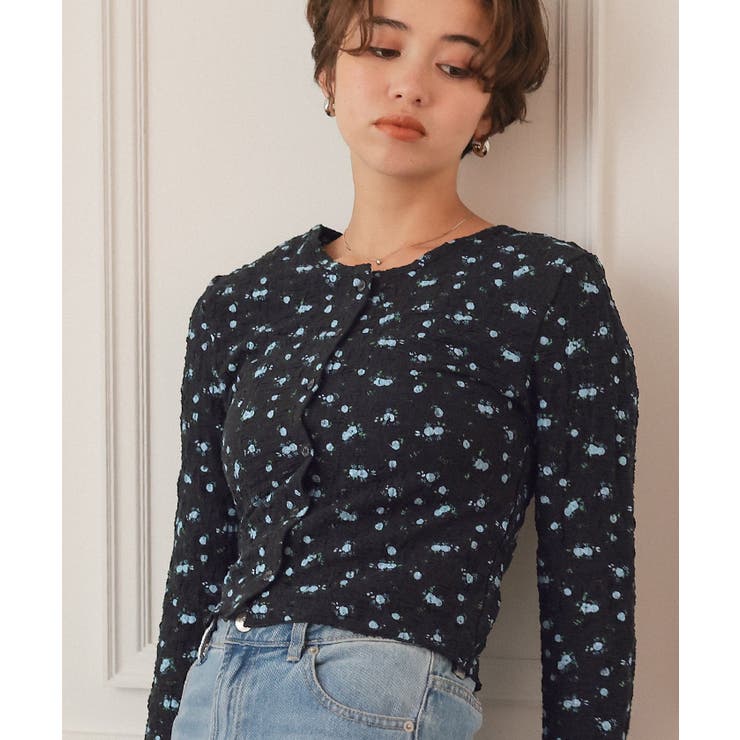 前後2wayフラワージャガードカットソートップス | titivate | 詳細画像15 