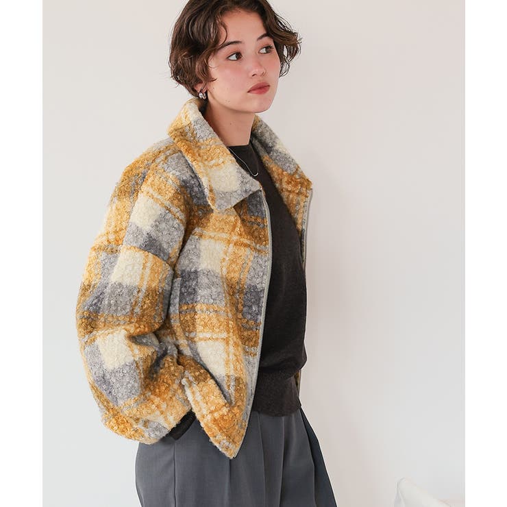 チェックボアショートジャケット/アウター | titivate | 詳細画像14 