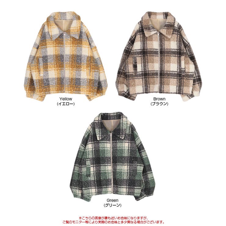 チェックボアショートジャケット/アウター | titivate | 詳細画像5 