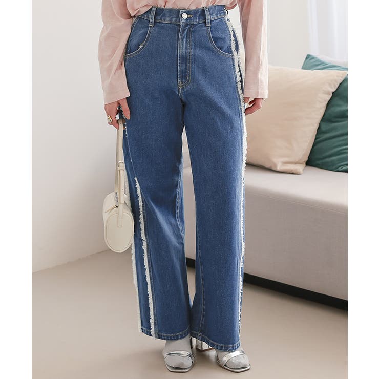 サイドフリンジワイドデニムパンツ | titivate | 詳細画像4 