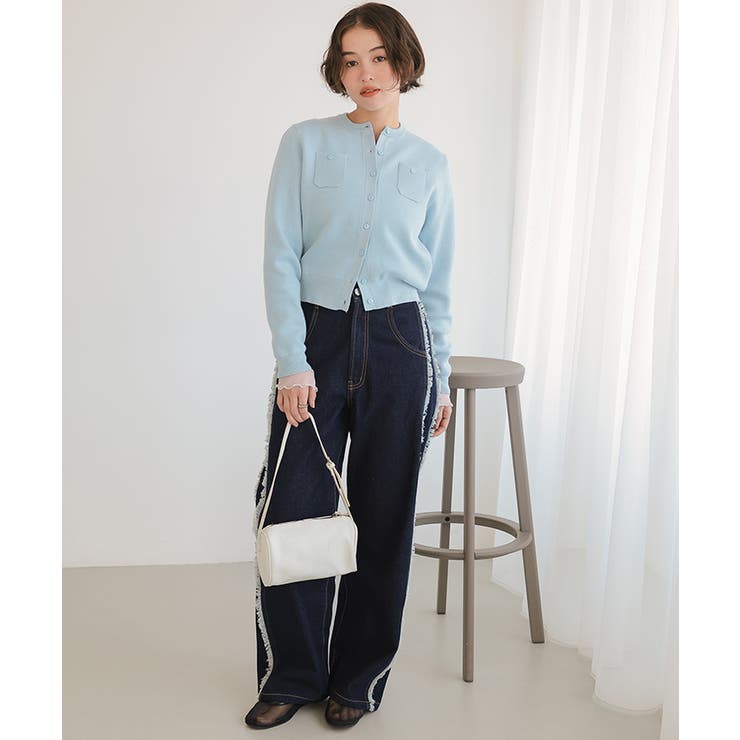 サイドフリンジワイドデニムパンツ | titivate | 詳細画像14 