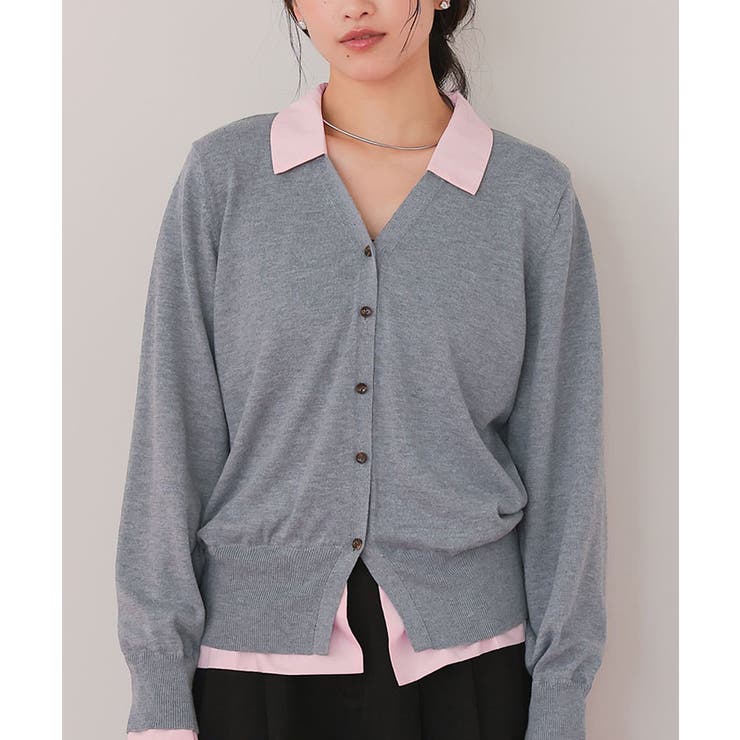 シャツドッキングニットカーディガン | titivate | 詳細画像15 