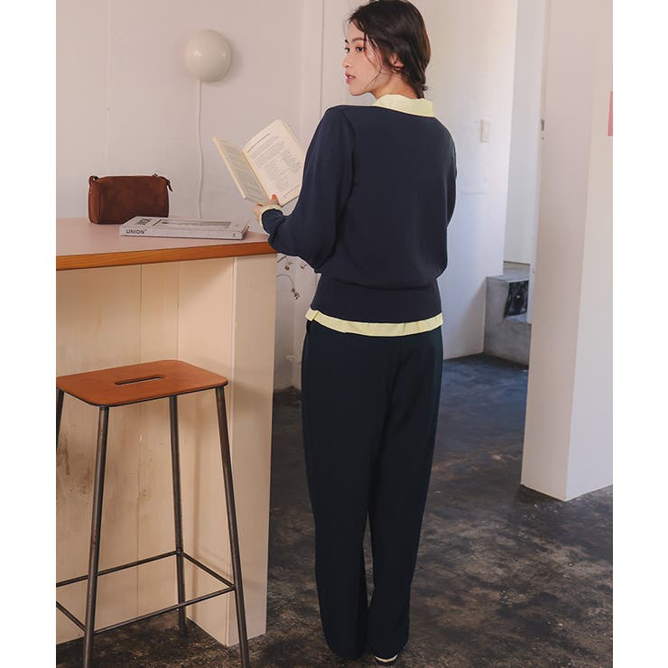 シャツドッキングニットカーディガン | titivate | 詳細画像25 