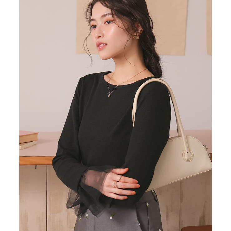 チュールフリルカフスカットソートップス | titivate | 詳細画像22 