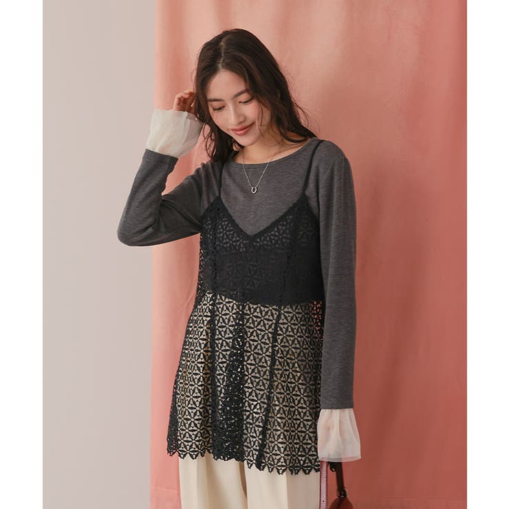 チュールフリルカフスカットソートップス | titivate | 詳細画像2 