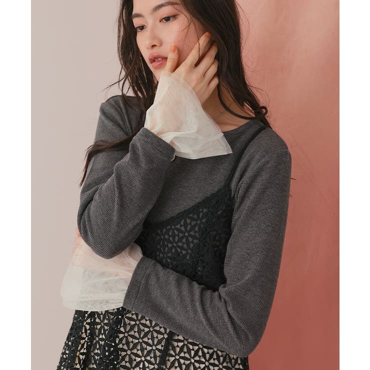 チュールフリルカフスカットソートップス | titivate | 詳細画像6 