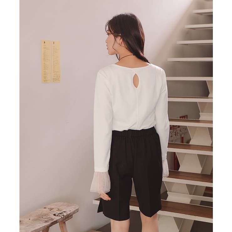 チュールフリルカフスカットソートップス | titivate | 詳細画像8 