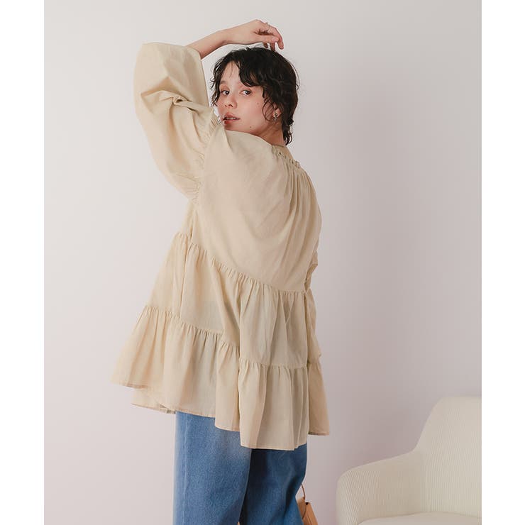 コットンボイルティアードチュニック/トップス | titivate | 詳細画像31 